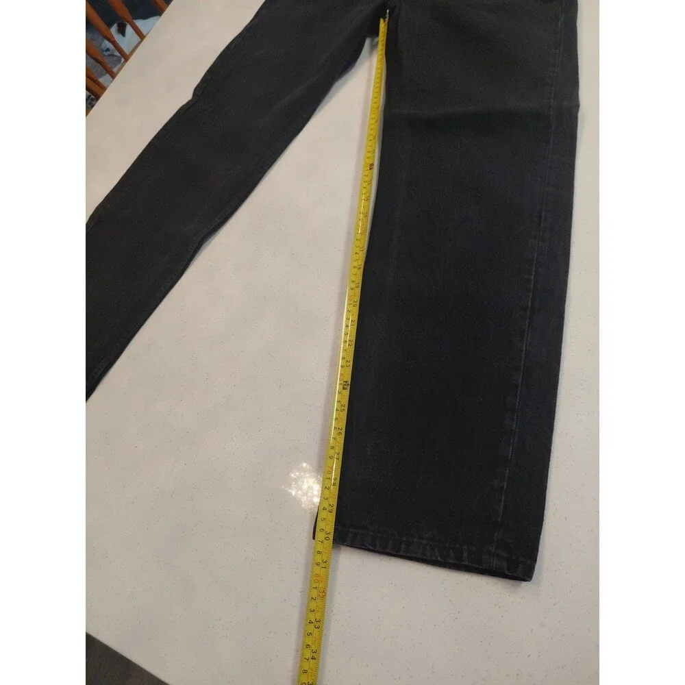 Levi’s 505 Orange Tab Black Denim Jeans 90’s Men’s 36x30 Made in USA Zip Fly